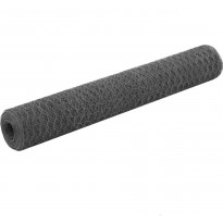 Kanaverkko, teräs, PVC pinnoitteella, silmäkoko 13mm, 25x1m, harmaa
