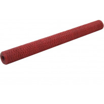 Kanaverkko teräs PVC pinnoitteella, silmäkoko 36mm, 36x1.5m, punainen