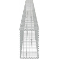 Gabion-kivikori kansilla, galvanoitu teräs, 600x30x50cm