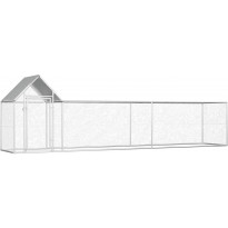 Kanahäkki, 5x1x1,5m, galvanoitu teräs, ovi reunassa
