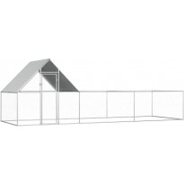 Kanahäkki, 6x2x2m, galvanoitu teräs, ovi reunassa