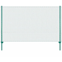 Verkkoaita tolpilla, teräs, 25x2m, silmäkoko 13mm, vihreä