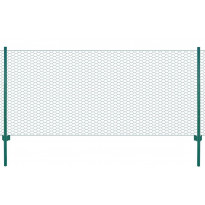 Verkkoaita tolpilla, teräs, 25x1m, silmäkoko 25mm, vihreä