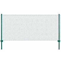 Verkkoaita tolpilla, teräs, 25x0.75m, silmäkoko 50mm, vihreä