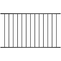 Aitapaneeli, jauhemaalattu teräs, 1.7x0.75m, musta
