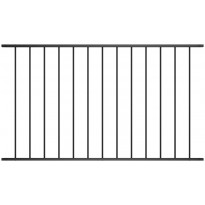 Aitapaneeli, jauhemaalattu teräs, 1.7x1.25m, musta