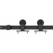 Liukuoven asennussarja malli 2, leveys 200 cm, musta, Verkkokaupan poistotuote