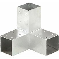 Tolppaliitin, Y-muoto, galvanoitu metalli, 71x71mm