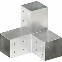 Tolppaliitin, Y-muoto, galvanoitu metalli, 81x81mm