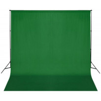 Taustakangas puuvilla, chromakey, 300x300 cm, vihreä