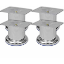 4 pyöreää sohvanjalkaa 60mm kromi