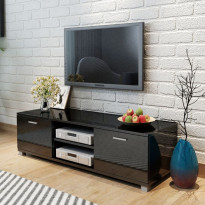 Tv-taso korkeakiilto musta 140x40,3x34,7 cm