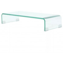 Tv-taso/näyttöteline kirkas lasi 60x25x11 cm
