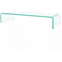 Tv-taso/näyttöteline kirkas lasi 70x30x13 cm