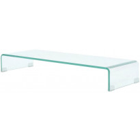 Tv-taso/näyttöteline kirkas lasi 90x30x13 cm