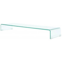 Tv-taso/näyttöteline kirkas lasi 100x30x13 cm
