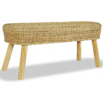 Eteisen penkki 110x35x45 cm luonnollinen rottinki