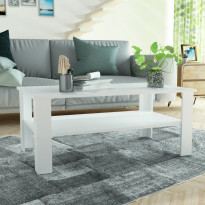 Sohvapöytä lastulevy 100x59x42 cm valkoinen