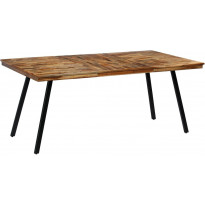 Ruokapöytä kierrätetty tiikki ja teräs 180x90x76 cm