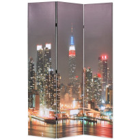 Taitettava tilanjakaja 120x170 cm new yorkin yömaisema