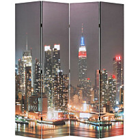 Taitettava tilanjakaja 160x170 cm new yorkin yömaisema