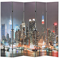 Taitettava tilanjakaja 200x170 cm new yorkin yömaisema