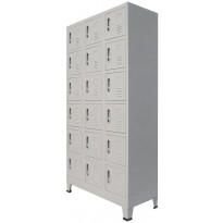 Pukukaappi 18 lokerolla metalli 90x40x180 cm