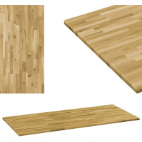 Pöytälevy kiinteä tammipuu suorakaide 23mm 120x60 cm