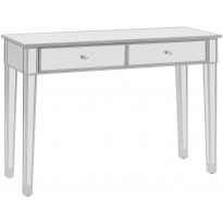 Peilikoristeltu konsolipöytä mdf ja lasi 106,5x38x76,5 cm