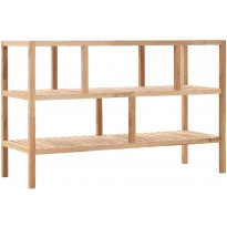 Kylpyhuoneen hylly täysi pähkinäpuu 100x40x65 cm