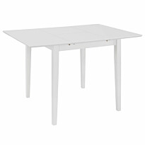 Jatkettava ruokapöytä valkoinen (80-120)x80x74 cm mdf