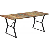 Ruokapöytä täysi kierrätetty puu 180x90x76 cm