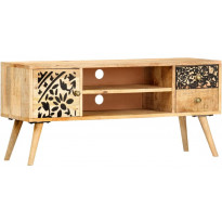 Tv-taso 100x30x45 cm täysi mangopuu
