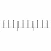 Puutarha-aita, keihäskärjillä, teräs, (0.5-0.75)x5.1m, musta