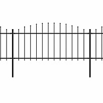 Puutarha-aita, keihäskärjillä, teräs, (0.5-0.75)x13.6m, musta