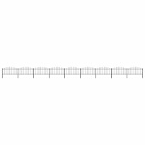 Puutarha-aita, keihäskärjillä, teräs, (0.5-0.75)x15.3m, musta