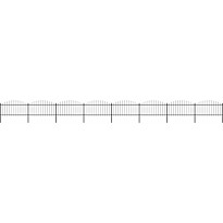 Puutarha-aita, keihäskärjillä, teräs, (1.25-1.5)x13.6m, musta