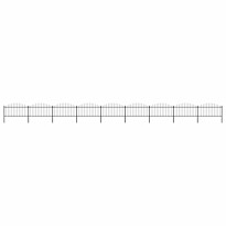 Puutarha-aita, keihäskärjillä, teräs, (1.25-1.5)x15.3m, musta