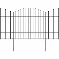Puutarha-aita, keihäskärjillä, teräs, (1.5-1.75)x3.4m, musta