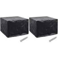 Puutarhakalusteiden suojat 2 kpl, 8 purjerengasta, 122x112x98 cm