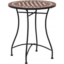 3-osainen mosaiikkibistrosarja, 87x60x60 cm, keraamiset laatat, terrakotta
