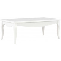 Sohvapöytä valkoinen 110x60x40 cm täysi mänty