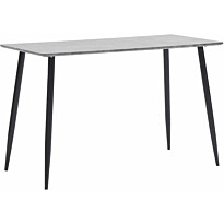 Ruokapöytä harmaa 120x60x75 cm mdf