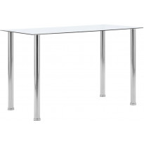 Ruokapöytä läpinäkyvä 120x60x75 cm karkaistu lasi
