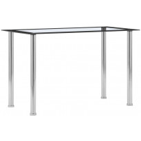 Ruokapöytä musta ja läpinäkyvä 120x60x75 cm karkaistu lasi