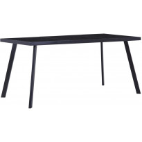 Ruokapöytä musta 180x90x75cm karkaistu lasi