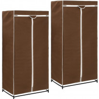 Vaatekaapit 2 kpl, ruskea, 75cm