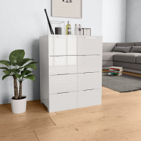 Senkki korkeakiiltoinen valkoinen 60x35x76 cm lastulevy