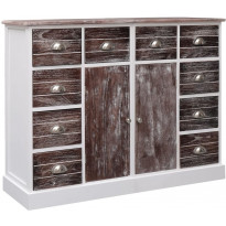 Senkki 10 vetolaatikolla ruskea 113x30x79 cm puu