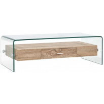 Sohvapöytä kirkas karkaistu lasi 98x45x31 cm